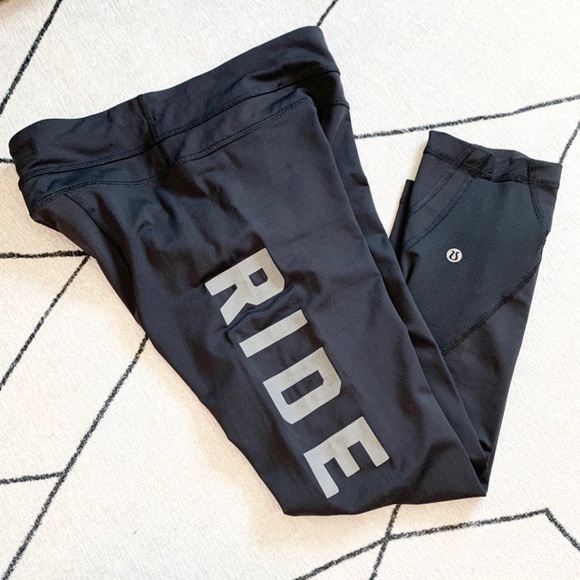 lululemon athletica Pants - Lululemon x Ride Cycle Club crop legging pants 4